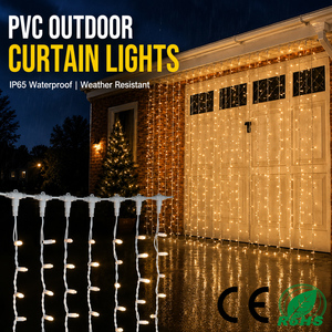 T Connector IP44 LED Curtain <b>Lights</b> White PVC Wire 10M 50M 100M Warm White 2700K Outdoor Facade Building Commercial Decor Motion - Product Image 1