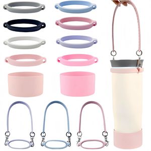 Silicone <strong>Water</strong> <strong>Bottle</strong> Handle with Sling Carrier <strong>Strap</strong> for Stanley Cup Accessory Compatible Drinkware - Product Image 1