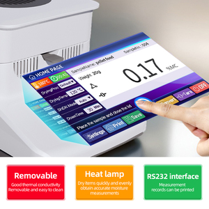 120g 0,001g Feuchtigkeitsmessgerät, Halogen-Tester für Getreide und Lebensmittel, Analysegerät für Labor, Feststoffe, Boden, Tabak, Holz, Tee - Product Image 5