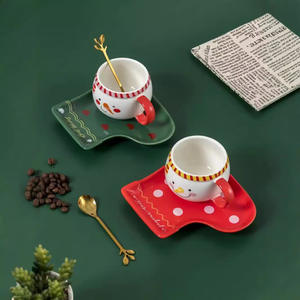 Tazas de Cerámica Navideñas con Forma de Muñeco de Nieve, Tazas de Café y Agua de Alta Gama - Product Image 3