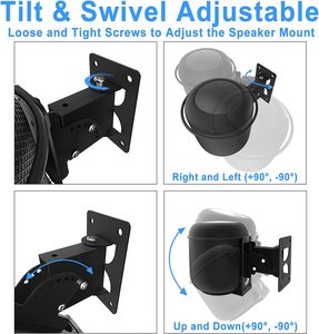 Soporte de montaje en pared para <span class=keywords><strong>altavoz</strong></span> <span class=keywords><strong>HomePod</strong></span>, soporte de montaje ajustable con rotación y inclinación, con Kit de Hardware - Product Image 5