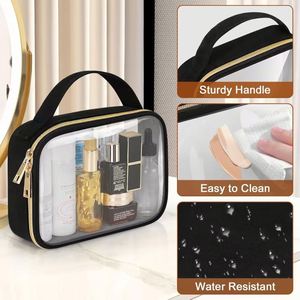Fashionable Waterproof Transparent Lipstick Skincare Storage Bag Large Capacity Portable Toiletry Travel Cosmetic Bags <b>Cases</b> - Product Image 4