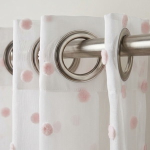 Voilages DaiRui à Pompons, Prêts à Poser, Légers, Prêts à Expédier, Vente Chaude, Panneau à Œillets - Product Image 1