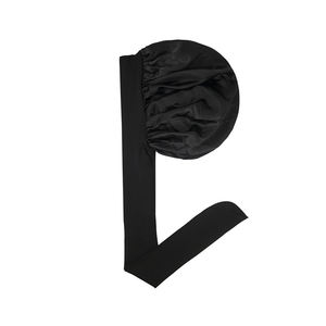 <span class=keywords><strong>Bonnet</strong></span> de nuit en satin personnalisable, réversible, double couche, en soie satinée, pour adulte, extra large, avec logo - Product Image 2