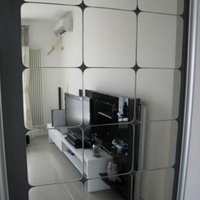 Miroir mural moderne en verre argenté poli à bords biseautés et double revêtement, le plus populaire