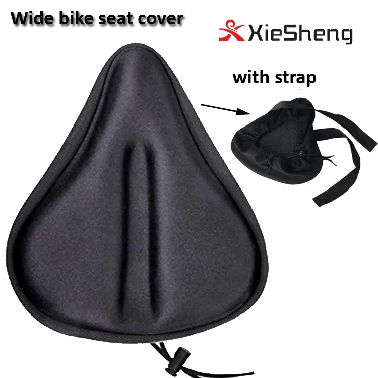 Large Bike Seat Cushion (11 inches x 10 inches) Wide Gel Soft Pad Most Comfortable Exercise Bicycle Saddle Cover for bike