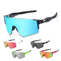 Lunettes de soleil de sport avec 3 verres interchangeables polarisés pour la course à pied, le cyclisme, le baseball, la pêche, le golf, la randonnée, pour hommes et femmes