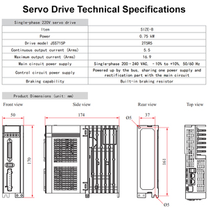 Motor AC Impermeable EtherCAT de 220V 750W 2.4Nm 3000rpm con Kit de Accionamiento JSSMK1-H2T0830BS26, Gran Venta - Product Image 3