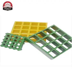 Heavy Duty Fibre Glass Walkway Grating Panels Reinforced Plastic Grating Dished Grating