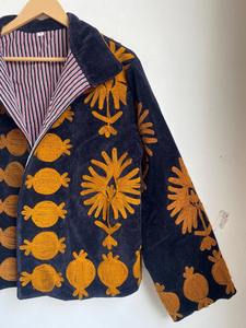 Chaqueta Casual de Terciopelo para Mujer con Bordado Suzani, Diseño Floral, Ecológica, Transpirable, para Invierno y Todas las Temporadas - Product Image 3