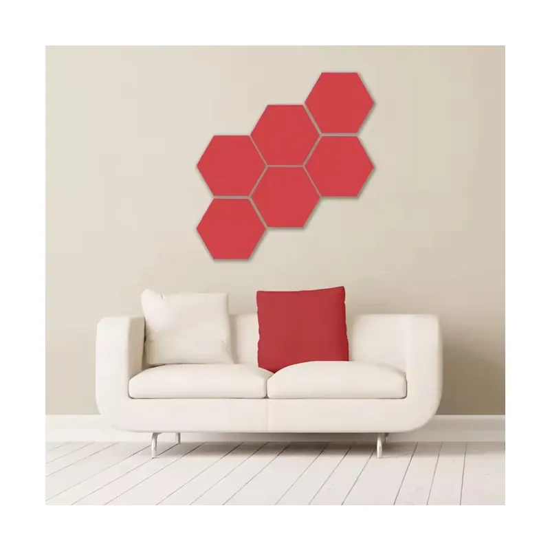 Panneau insonorisant facile à installer Feutre hexagonal pour animaux de compagnie Panneaux muraux insonorisés Panneaux acoustiques