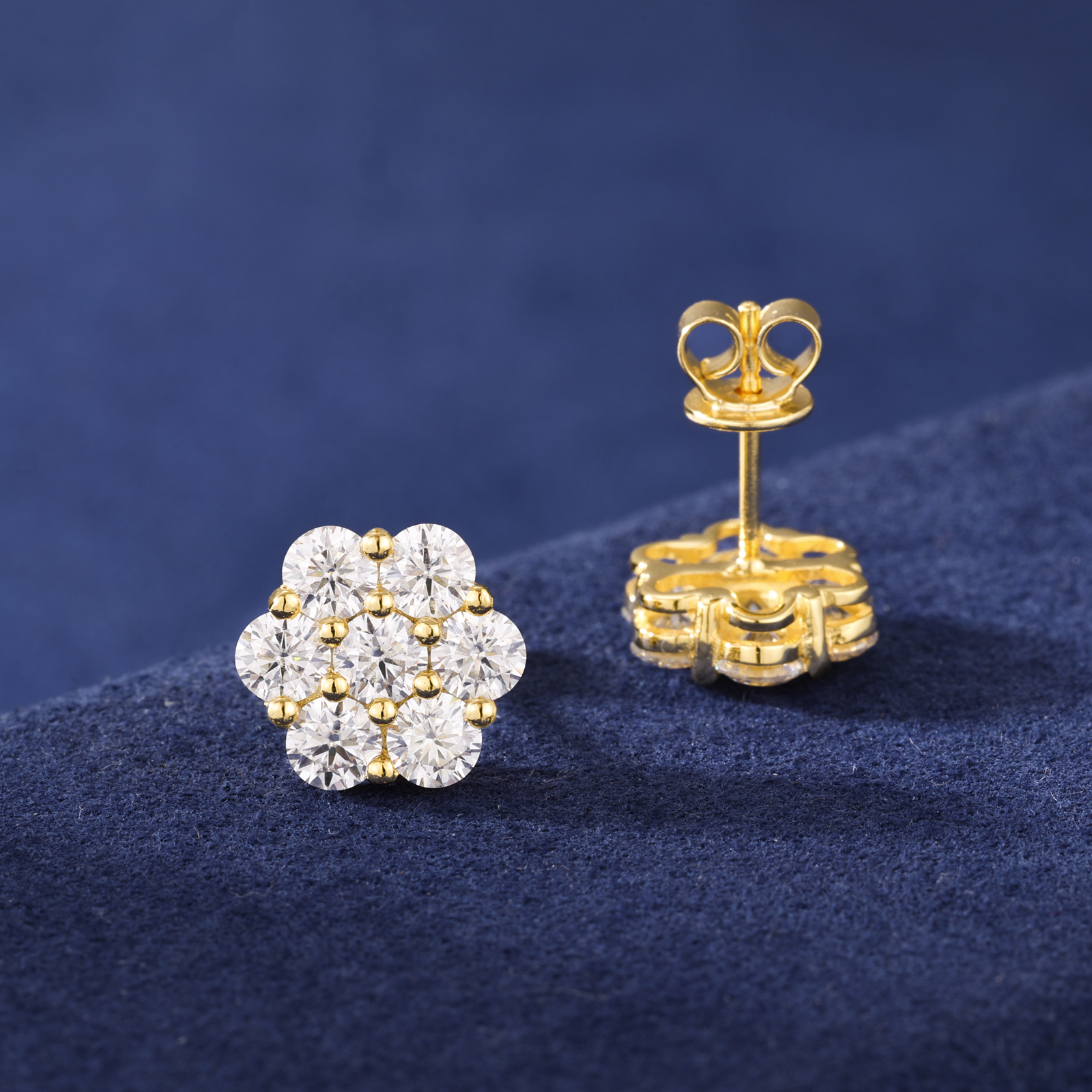 mens moissanite earring