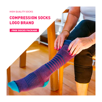 Chaussettes de compression graduées pour femmes hommes été 20-30mmhg bas athlétiques antibactériens respirants au genou