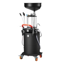 Égouttoir de changeur d'huile usée d'extracteur d'huile pneumatique de capacité de 10L avec l'outil de réparation automatique de couleur noire de réservoir d'ascenseur