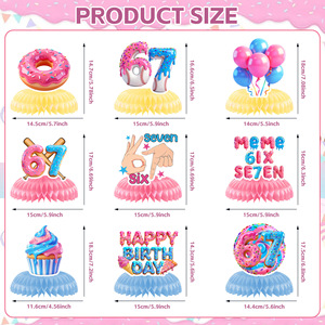 67 Theme Party <b>Decorations</b> Table <b>Decoration</b> Set Digital Printing <b>Birthday</b> Venue Setup Props Easy Assemble - Product Image 3