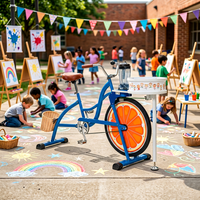 Vélo de fitness EXI 2026 avec pédales et mixeur pour jus de fruits et smoothies, idéal pour adultes et événements commerciaux, parfait pour le spinning art.
