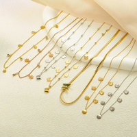 Nouveau Collier Tendance en Acier Inoxydable Plaqué Or PVD 18K avec Coquillage Soleil et Pierre de Zircon, Étanche, pour Femme