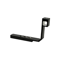 Support d'angle en L usiné CNC de haute précision, finition oxyde noir, pièces métalliques personnalisées