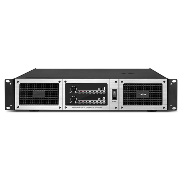 GA550 Professional Dual Channel 600W*2 Power Amplifier for KTV Karaoke Conference Rooms Outdoor Use Performance 4ohm 8ohm Metal