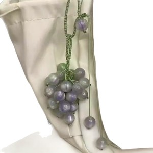 Perles en résine optiquement variable rouge vif, pendentif grappe de raisins verts, kit de bijoux DIY, porte-clés fait main, cadeau - Product Image 5