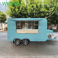 WECARE Street Mobile Juice Bar Hot Dog Ice Cream Coffee Trailer Doner Kebab BBQ Pizza Burger Fast Food Truck with Full Kitchen