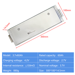 แบตเตอรี่โพลิเมอร์แบบชาร์จได้ 3.7v 60Ah NCM 500 รอบการใช้งาน 32AH 50.5Ah 55.6Ah 60Ah 74.4Ah แบตเตอรี่ลิเธียมไอออนพลังงานแสงอาทิตย์ 32AH - Product Image 3