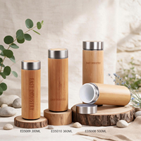 Nouveau et Original Intégrer Circuit Nature Bambou Tasse En Acier Inoxydable Fiole À Vide