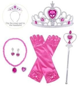 Robe de princesse rose HP pour filles, dentelle de luxe, cosplay avec bordure dorée pour fête d'anniversaire, costume d'Halloween - Product Image 4