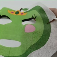 Masque en tissu OEM Y154-23 à motif imprimé personnalisé, à base de coton naturel et de substrat cellulosique, pour le soin de la peau