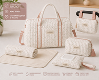 Ensemble de sacs à langer matelassés pour poussette, sac de voyage pour maman avec pochette organisatrice, matelas à langer, sac bébé personnalisé avec logo pour les sorties quotidiennes
