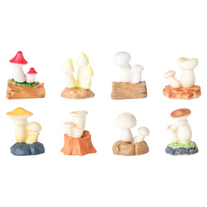 Lanshuo Miniature Mushroom Ornaments Lighted Fairy Garden Decor DIY Accessories Irregular <b>Shape</b> Painted Finish - Product Image 2
