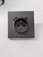 Prise murale française ignifuge de haute qualité avec ports USB et Type-C, norme UE, pour la rénovation de maisons et d'hôtels (vente en gros)
