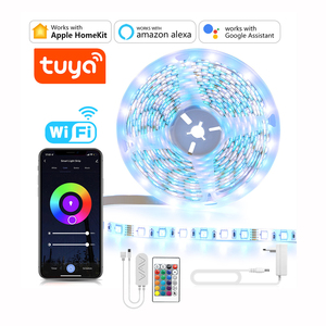 Dây Đèn <span class=keywords><strong>LED</strong></span> Thông Minh RGB 5M Với Nguồn Điện, Kích Hoạt Bluetooth Và Bluetooth, Alexa Và Google Home - Product Image 2