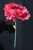 Vente en Gros Pivoine Fleur Artificielle Grande Taille Pivoine Réaliste Rouge Blanc Bleu Rose Fausses Pivoines