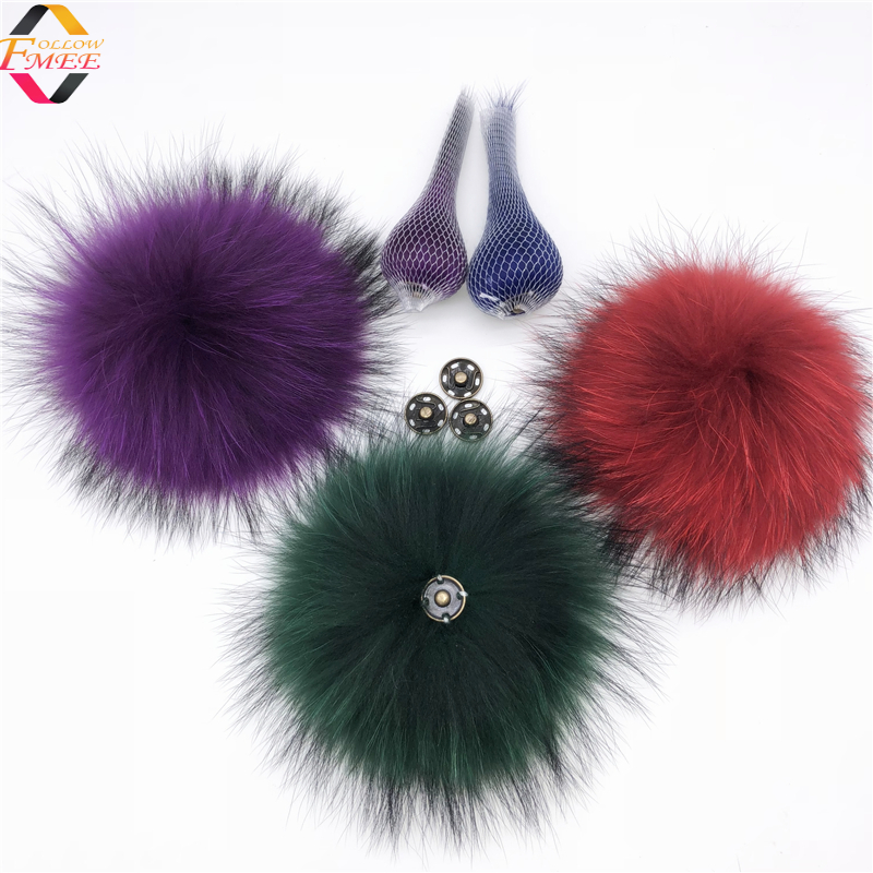 Помпоны из натурального меха 15 см, «сделай сам», помпоны из меха серебристой лисы, енота, шарики, помпоны из натурального меха для шляп, сумок, обуви, аксессуары