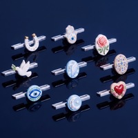 Breloques décoratives pour bracelet de montre : Colombe de la paix, Boutons, Hamsa, Œil, Rose, Cœur, Croix – Accessoires DIY pour bracelet de montre pour femme