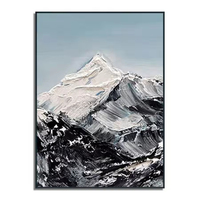Peinture à l'huile abstraite personnalisée moderne peinte à la main en noir et blanc à texture 3D décoration d'art mural sur toile pour salon et maison
