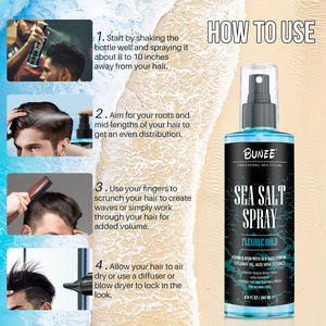 Suministros de Barbería Profesional <span class=keywords><strong>Spray</strong></span> de Sal Marina Orgánico Efecto Playa Pomada Cera Mate Acabado de Volumen <span class=keywords><strong>Spray</strong></span> de Sal Marina para Cabello Rizado y Seco - Product Image 5