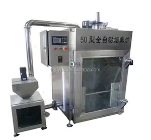 Mesin hibrid pengering daging oven asap pembuat ikan sosis dehidrator komersial otomatis industri ekonomis