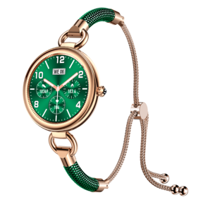 Relojes inteligentes redondos de moda para mujer HKSF W01, elegantes pulseras. - Product Image 1