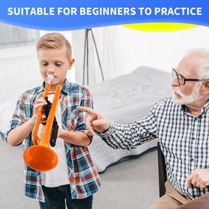 Trompeta de Plástico Profesional de Buena Calidad <span class=keywords><strong>y</strong></span> Económica, Instrumento en Tono de Si Bemol para Estudiantes <span class=keywords><strong>y</strong></span> Profesionales - Product Image 6