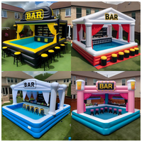 Bar de piscine gonflable, bar de fête, bar de jardin, bar gonflable en PVC pour l'extérieur, stand de boisson, tente géante, pub gonflable pour piscine