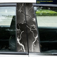 Autocollants décoratifs pour voiture, film protecteur anti-rayures sur le B-pillar, thème anime, matériau PET, autocollants pour voiture