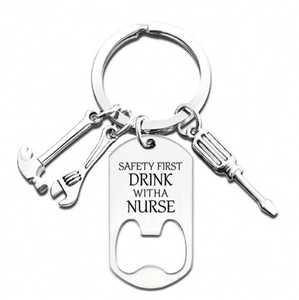 ที่เปิดขวดเบียร์สแตนเลสสีดำพร้อมไขควงไขควงไขควงไขควงของขวัญสุดสร้างสรรค์สำหรับพ่อและปู่ - Product Image 3