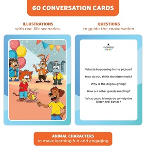 Tarjetas de Conversación para Niños: Quién, Qué, Por Qué - Juego de Aprendizaje para Habilidades Sociales, Inteligencia Emocional y Pensamiento Crítico - Product Image 3