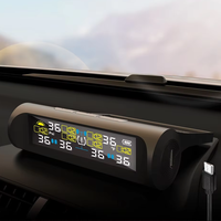 Ensemble de 6 capteurs Tpms pour camion remorque Rv à énergie solaire universelle Système de surveillance de pression des pneus