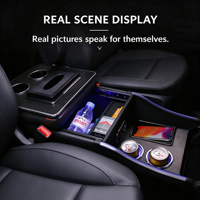 Boîte d'accoudoir Mercedes-Benz Vito W639 2003-2023, boîte de rangement pour console centrale de voiture avec charge sans fil pour Vito fourgonnette utilitaire