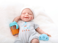 Boneka Bayi Silikon Yeezwood 30cm, Boneka Bayi Silikon Reborn, Mainan Mirip Asli, Boneka Bayi Silikon Asli yang Cantik dan Modis untuk Anak Perempuan
