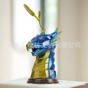 Portaplumas con cabeza de dragón, adorno de resina para decoración de escritorio, regalo - Product Image 3