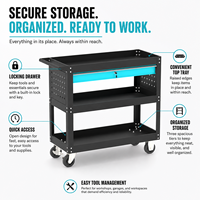 Chariot à outils mobile robuste en acier avec tiroir verrouillable, chariot utilitaire roulant, logo personnalisé pour garage et usage industriel – Fournisseur d'usine